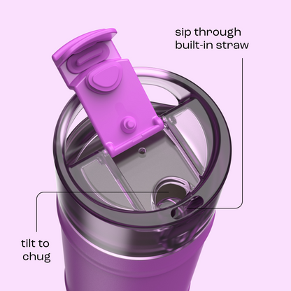 bubba 18 oz DualSip Insulated Stainless Steel Water Bottle - Mood Booster - US 7144