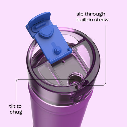 bubba 24 oz DualSip Insulated Stainless Steel Water Bottle - Mood Booster - US 3123