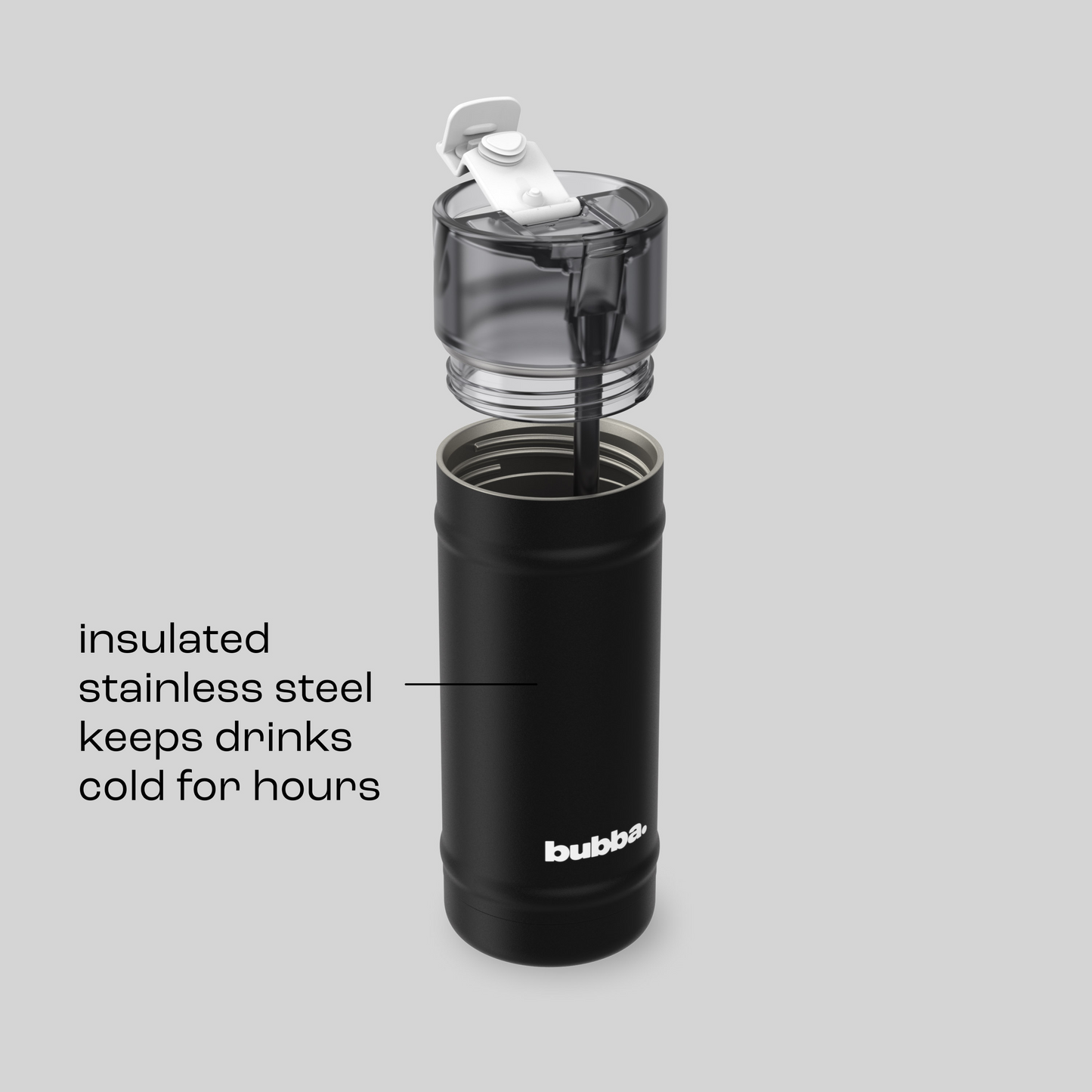 bubba 18 oz DualSip Insulated Stainless Steel Water Bottle -  Office Siren - US 4456