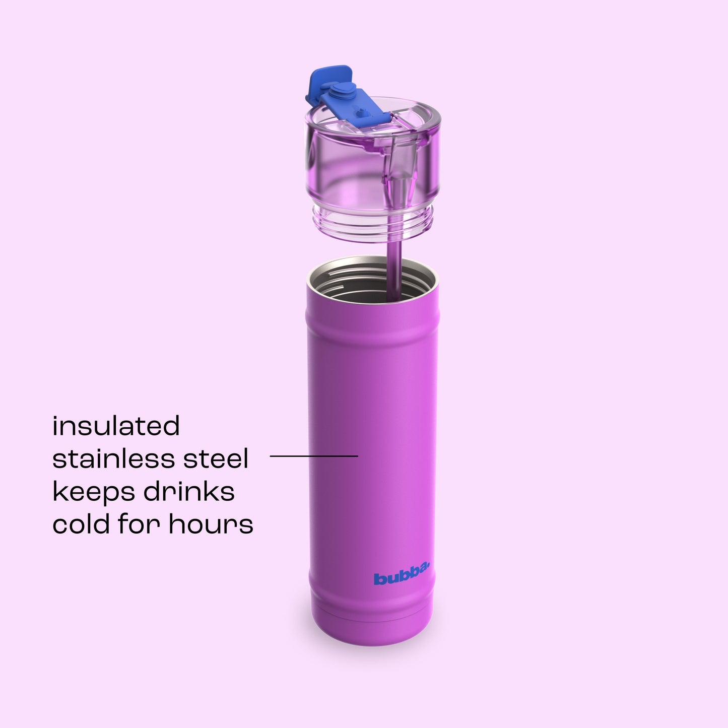 bubba 24 oz DualSip Insulated Stainless Steel Water Bottle - Mood Booster - US 3123